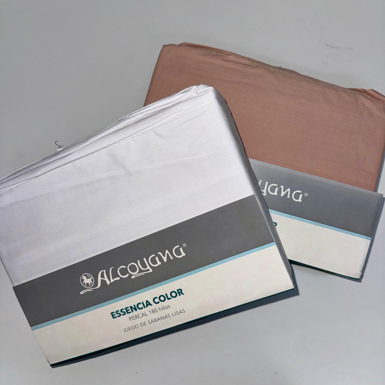 SABANAS ALCOYANA ESSENCIA COLOR 180 HILOS - KING - Imagen 2