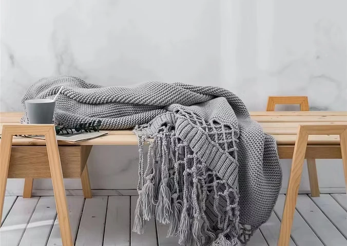 MANTA TEJIDA RUANA - KAVANAGH - Imagen 5