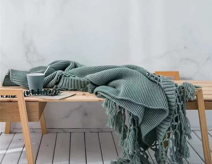 MANTA TEJIDA RUANA - KAVANAGH - Imagen 4